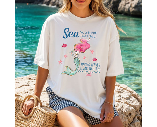 Pretty in Pink Mermaid Tee