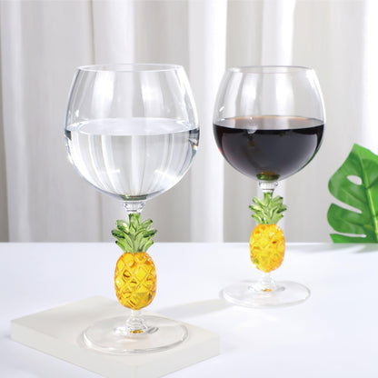 Mermaid Stem Wine Glasses, Shatterproof Acrylic Glass 17 oz, Set of 2