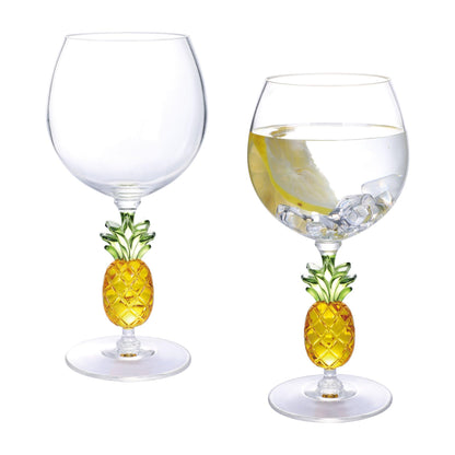 Mermaid Stem Wine Glasses, Shatterproof Acrylic Glass 17 oz, Set of 2