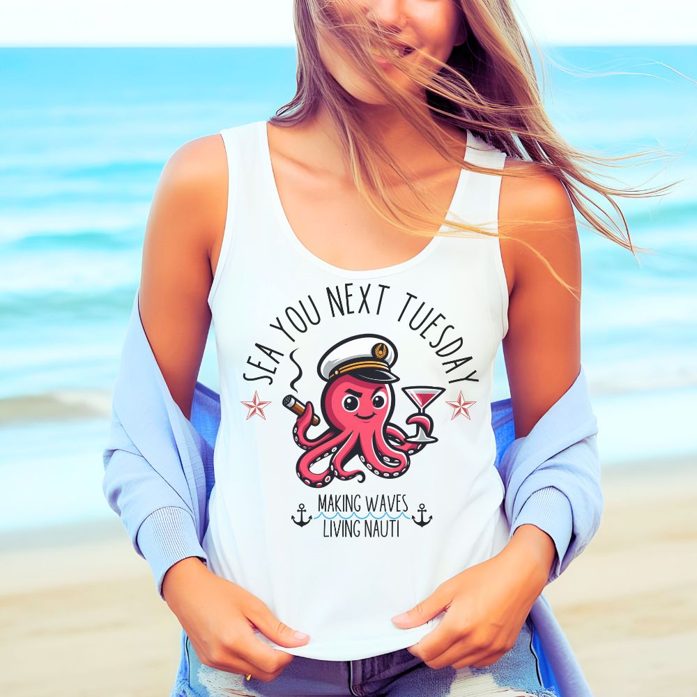 Sea You Next Tuesday Octopus Tank Top — Isla Mujeres Vacation Tee
