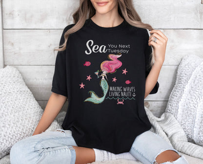 Pretty in Pink Mermaid Tee