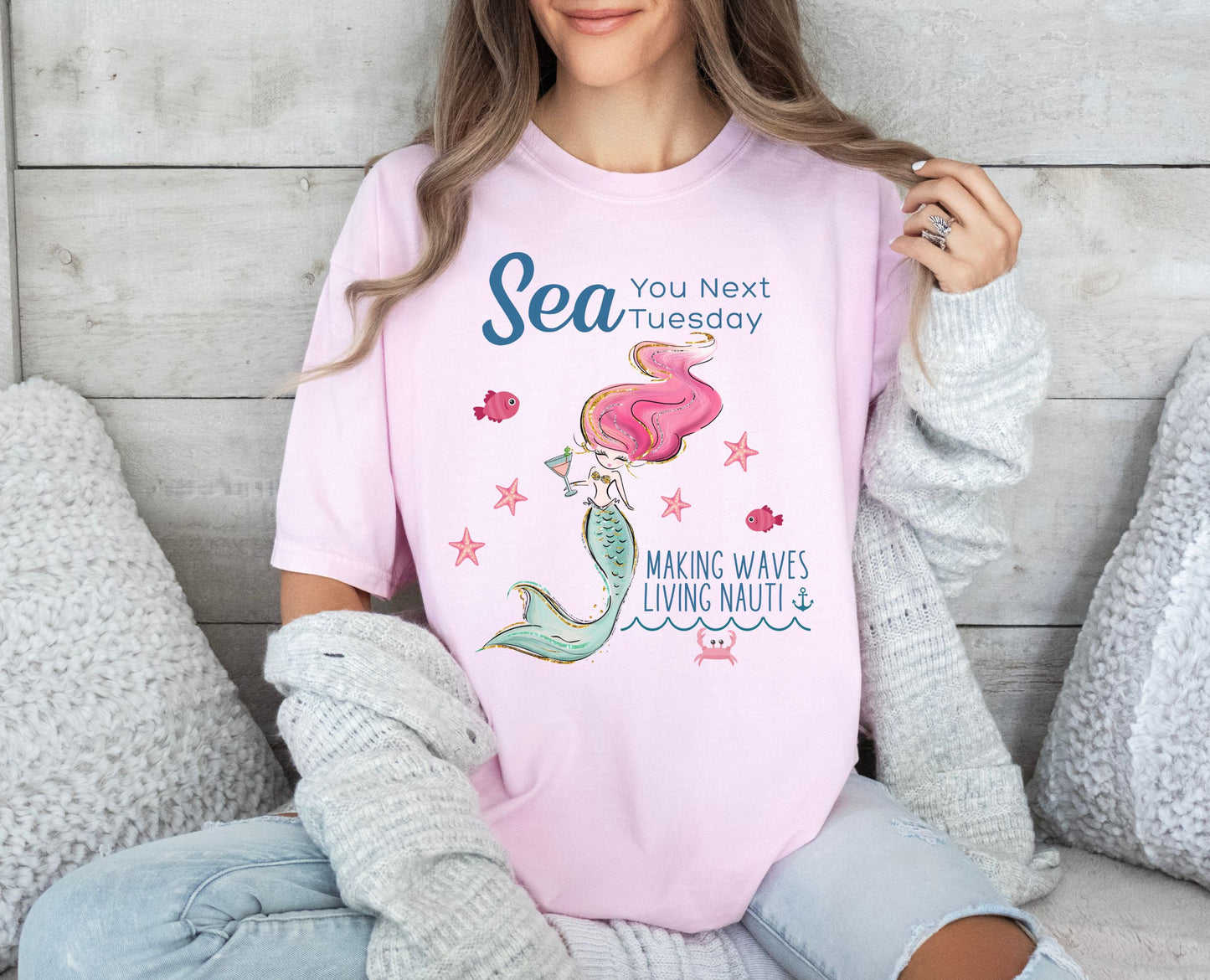 Pretty in Pink Mermaid Tee