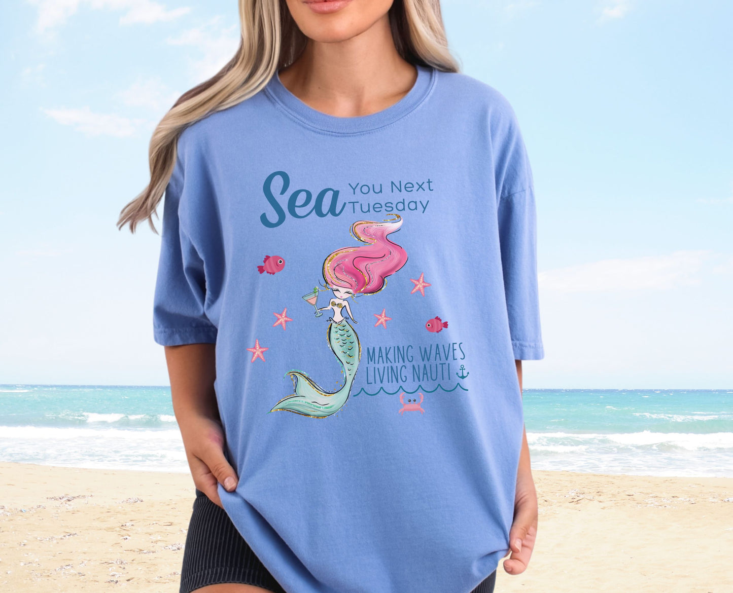 Pretty in Pink Mermaid Tee